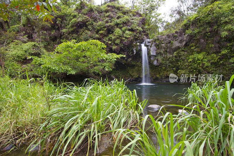 毛伊岛夏威夷Pua' a Ka'州公园瀑布